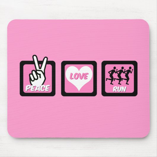 Tapis De Souris Course d'amour de paix (Devant)