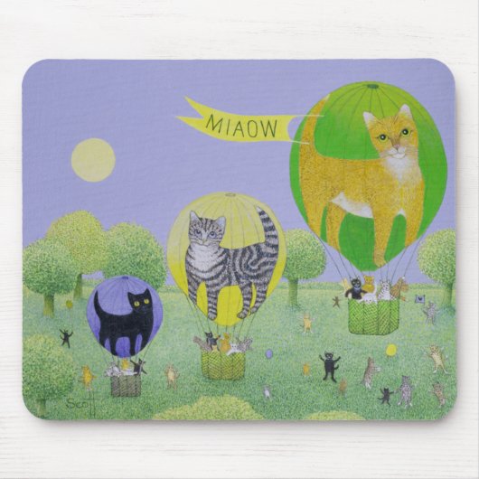Tapis De Souris Course de ballon de chat (Devant)