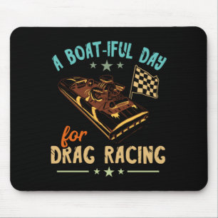 Tapis De Souris Course de bateau de dragage belle journée bateau d