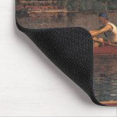 Tapis De Souris Course de bateaux à rames sur la rivière (Coin)