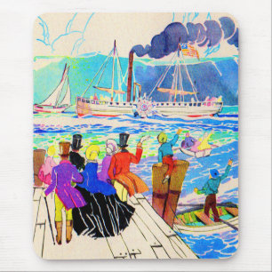 Tapis De Souris course de yacht du 19e siècle
