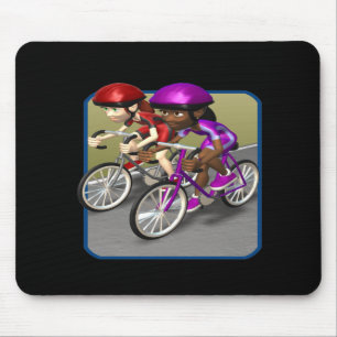 Tapis De Souris Course du vélo des femmes