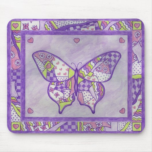 Tapis De Souris courtepoint papillon (Devant)