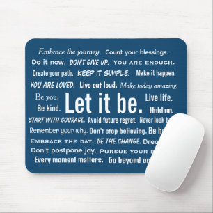 Tapis De Souris Courtes citations inspirantes sur le bleu