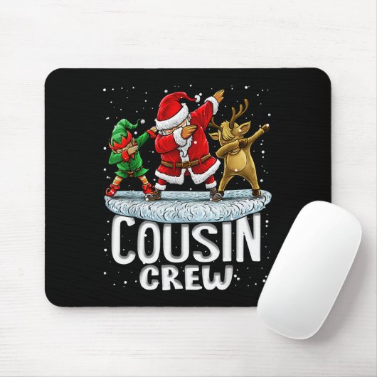 Tapis De Souris Cousin Crew Santa Elf Dabbing Matching Family Chri (Avec souris)