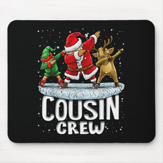 Tapis De Souris Cousin Crew Santa Elf Dabbing Matching Family Chri (Devant)