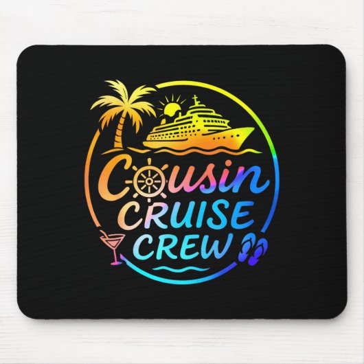 Tapis De Souris Cousin Cruise Crew Trocal Summer Vacation Matching (Devant)