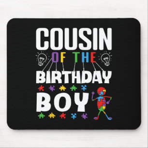 Tapis De Souris Cousin du garçon qui fête son anniversaire Puzzle