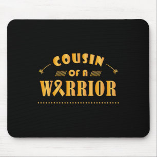 Tapis De Souris Cousin d'un Ruban de sensibilisation au cancer inf
