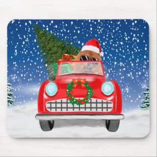 Tapis De Souris Coussin Chow Chow Chien Conduisant une Voiture Dan