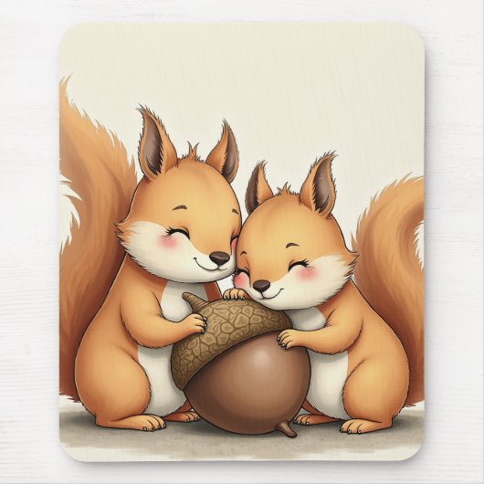 Tapis De Souris coussin mignon pour bébé écureuil (Devant)