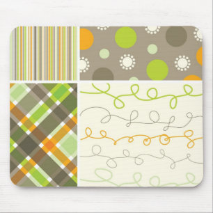 Tapis De Souris Coutume combinée orange et Brown Mousepad de moti