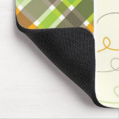 Tapis De Souris Coutume combinée orange et Brown Mousepad de motif (Coin)