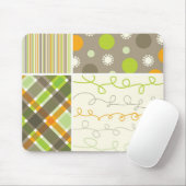 Tapis De Souris Coutume combinée orange et Brown Mousepad de motif (Avec souris)