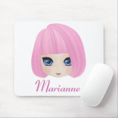 Tapis De Souris Coutume Girly Mousepad de Marianne de fille (Avec souris)