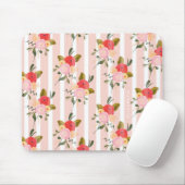 Tapis De Souris Coutume rose Mousepad de filets de pivoines (Avec souris)