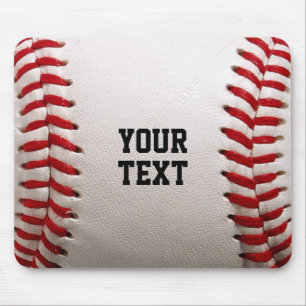 Tapis De Souris Couture Baseball Softball Texte Personnalisé