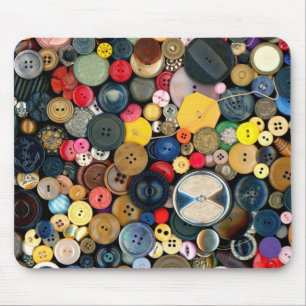 Tapis De Souris Couture - Boutons - Tas de boutons
