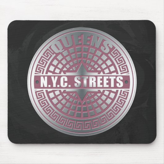 Tapis De Souris Couvercles de regards Queens (Devant)