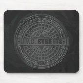 Tapis De Souris Couvercles de trou en marbre noir (Devant)