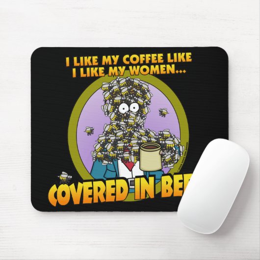 Tapis De Souris Couvert dans les abeilles Mousepad 1 (Avec souris)