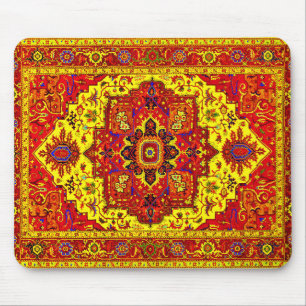 Tapis De Souris COUVERTURE PERSANE - rouge et jaune