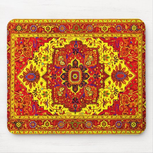 Tapis De Souris COUVERTURE PERSANE - rouge et jaune (Devant)