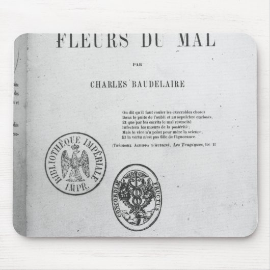 Tapis De Souris Couverture, première édition de 'Les Fleurs du (Devant)