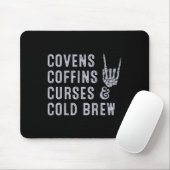 Tapis De Souris Covens Coffins Curies Cold Brew Fall Halloween Spo (Avec souris)