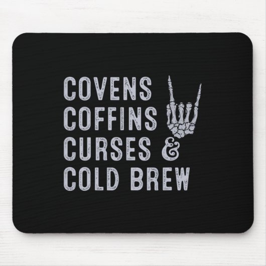 Tapis De Souris Covens Coffins Curies Cold Brew Fall Halloween Spo (Devant)