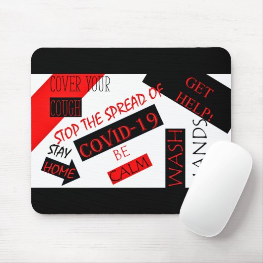 Tapis De Souris Covid-19 (Avec souris)
