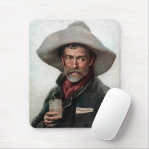 Tapis De Souris Cow-boy Ranchero Espagnol dans un Saloon du Far We