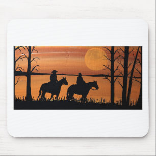 Tapis De Souris Cow-girls et chevaux