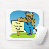 Tapis De Souris Cow with sign (Avec souris)