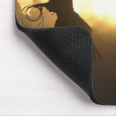 Tapis De Souris Cowboy avec Lasso au coucher du soleil (Coin)