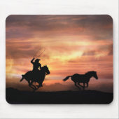 Tapis De Souris Cowboy Country Western Rodeo Roping (Devant)