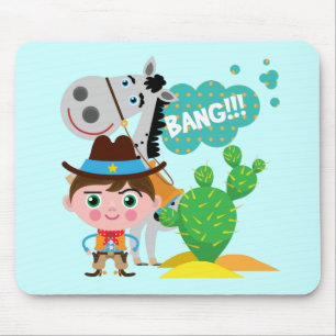 Tapis De Souris Cowboy et cheval