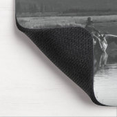 Tapis De Souris Cowboy et cheval dans un étang (Coin)