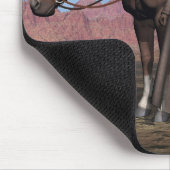 Tapis De Souris Cowboy et cheval Mousepad (Coin)