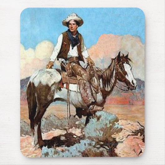 Tapis De Souris Cowboy Mousepad d'ordre public (Devant)