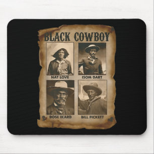 Tapis De Souris Cowboy Noir Rodeo Western Mélanine Histoire Noire