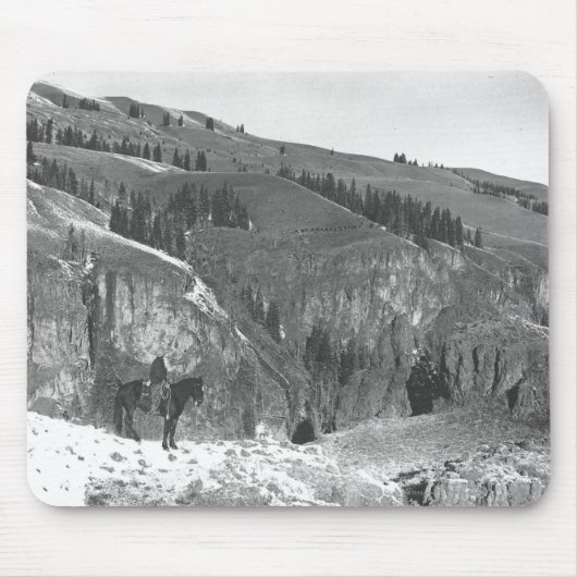Tapis De Souris Cowboy séparé de son troupeau (Devant)