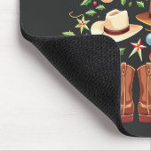 Tapis De Souris Cowboy Western Christmas Tree Père Noël (Coin)