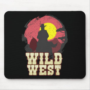 Tapis De Souris Cowboy Wild West Western Country Saddle Cadeau