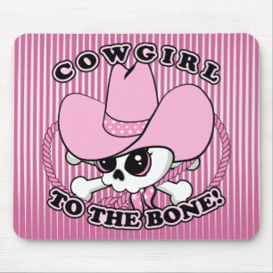 Tapis De Souris Cowgirl Skull