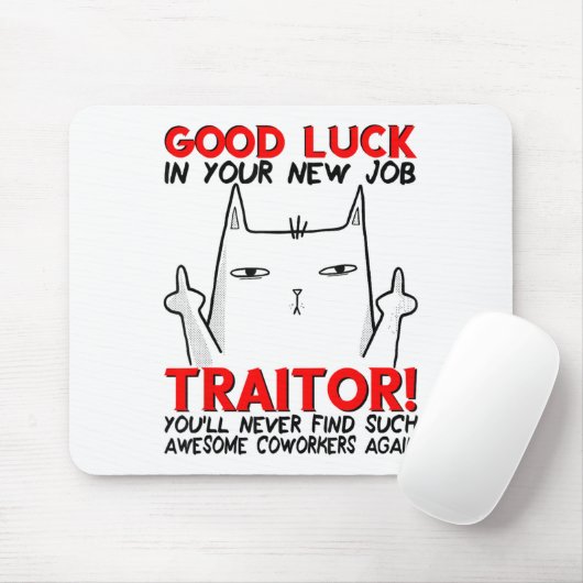 Tapis De Souris Coworker Leaving, Quitting Going Away, Job Change, (Avec souris)