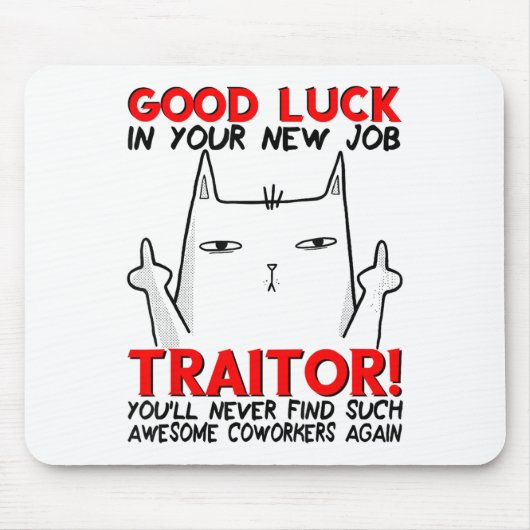 Tapis De Souris Coworker Leaving, Quitting Going Away, Job Change, (Devant)