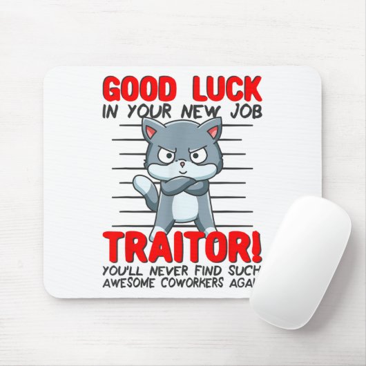 Tapis De Souris Coworker Leaving, Quitting Going Away, Job Change; (Avec souris)