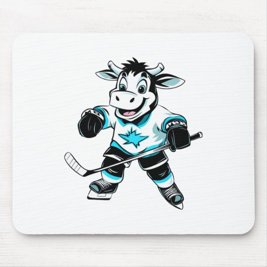 Tapis De Souris Cows Ice Hockey (Devant)