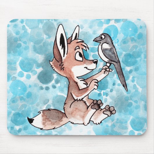 Tapis De Souris Coyote et pie Mousepad (Devant)